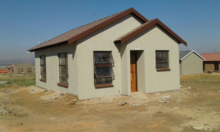 A completed affordable house in Soshanguve